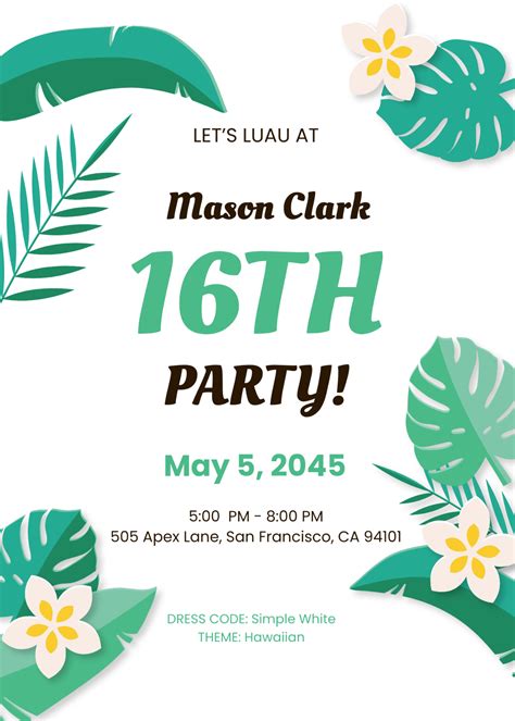 create luau invitation online|Free Luau Invitation Templates .